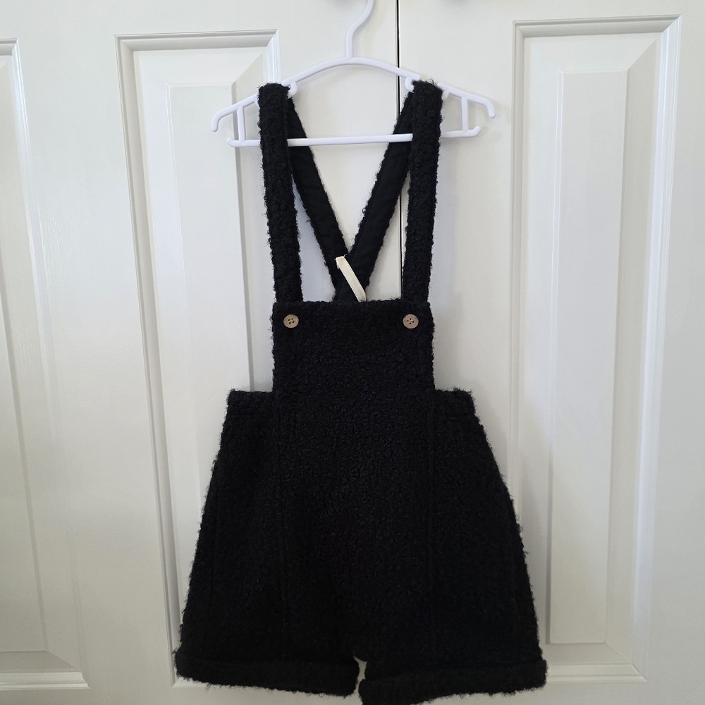 Pastel Collection Black Sherpa Shortall